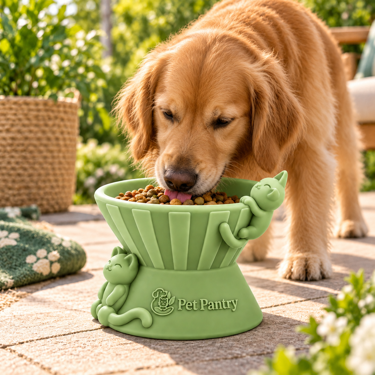 Decorative Elevated Dog Feeding Bowl