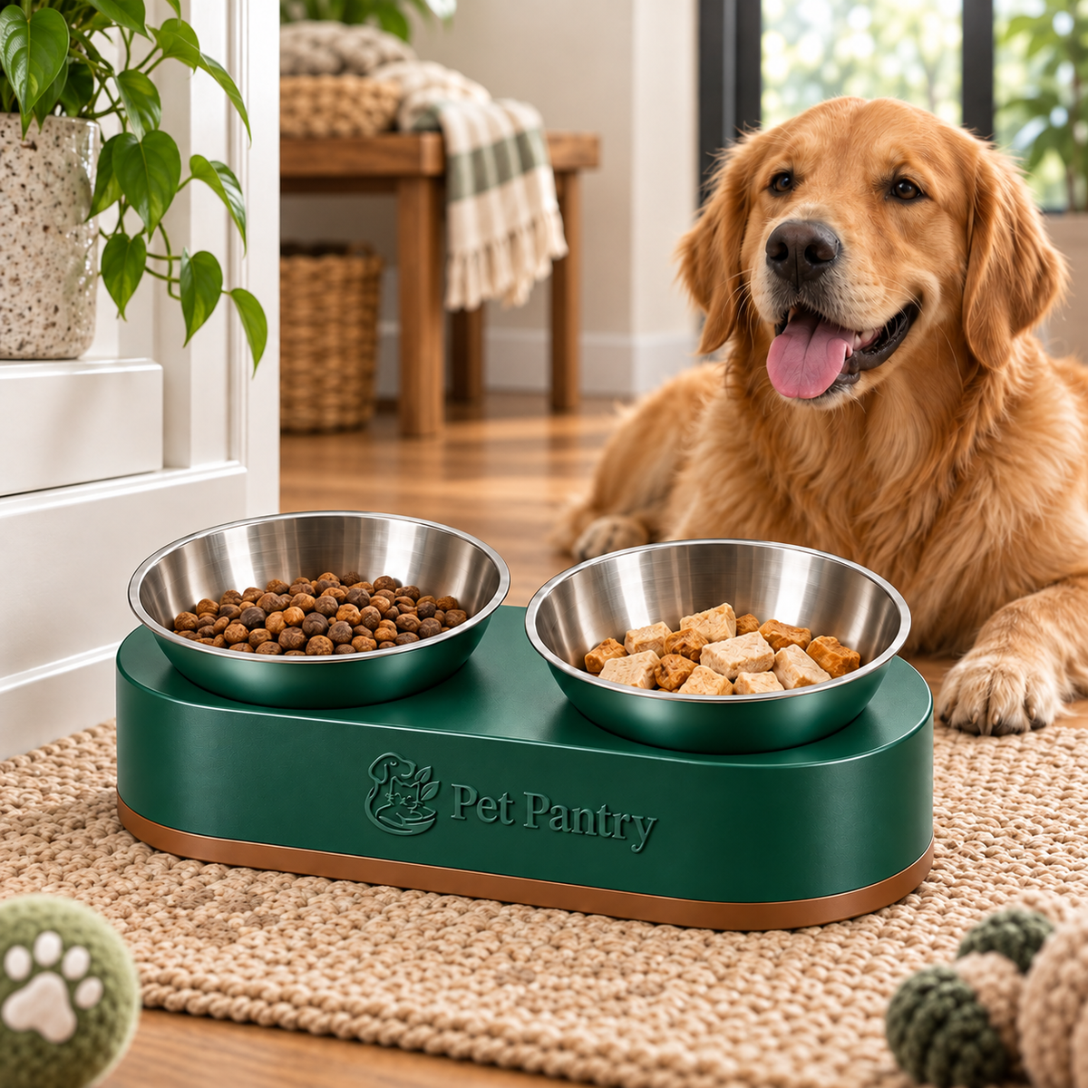 Elevated Double Dog Feeding Bowl