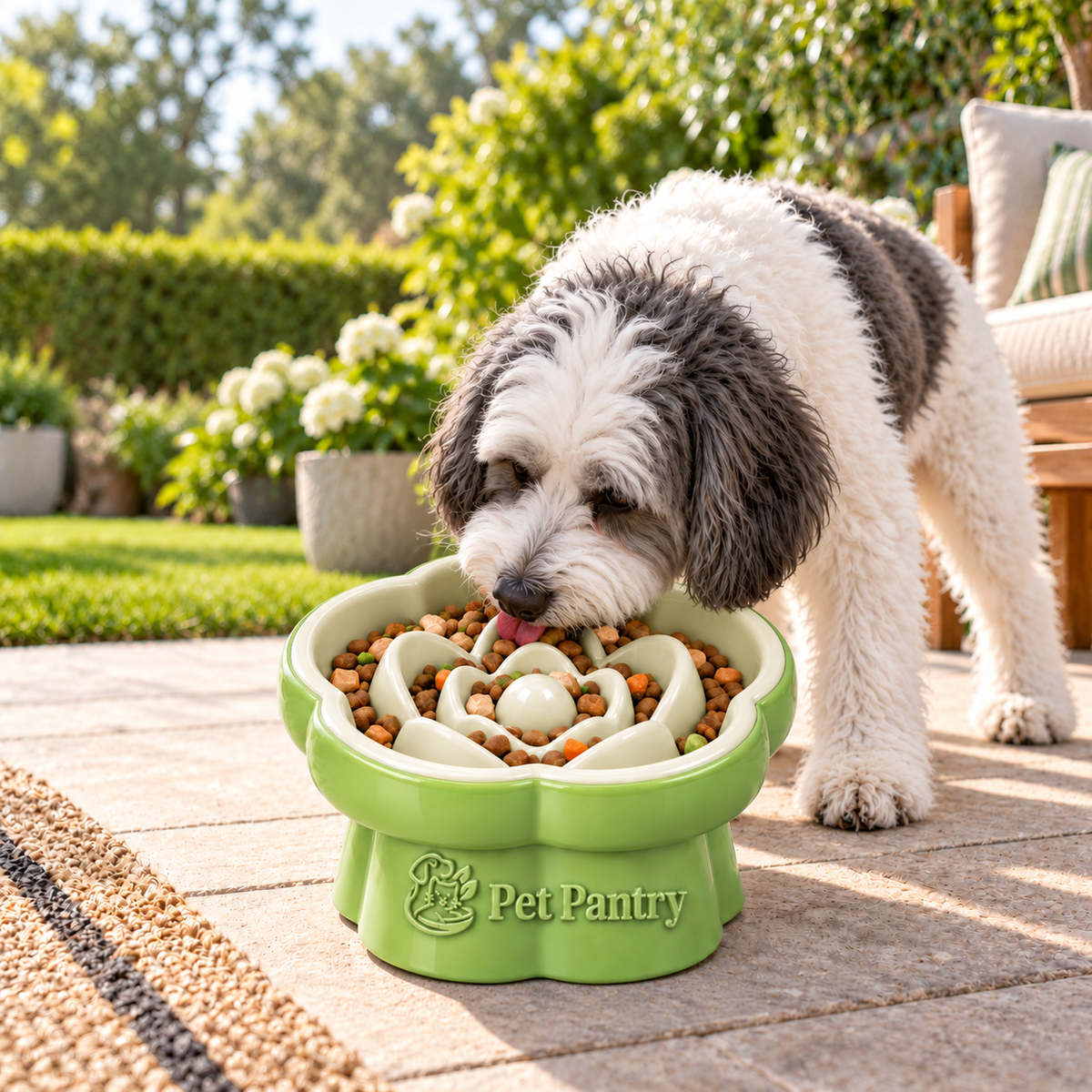 Elevated Slow Feeder Dog Bowl